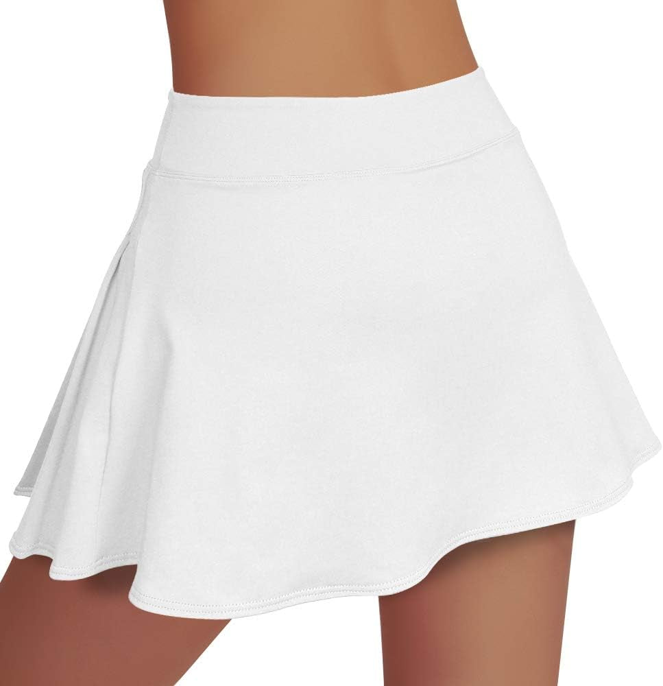 Lightweight Pleated Women's Tennis Skirt with Pockets - Perfect for Golf, Running & Yoga