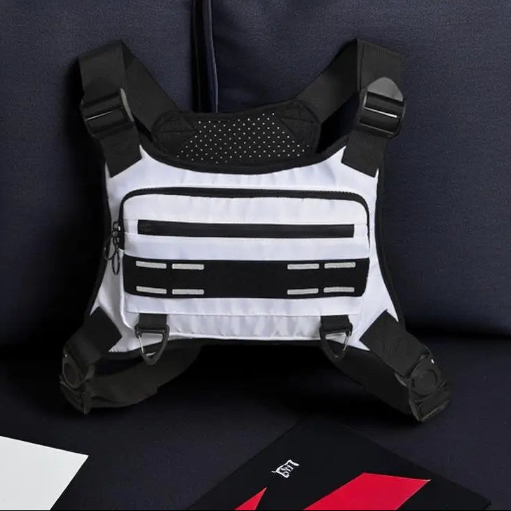 Adjustable Reflective Running Chest Bag with Phone Holder - Breathable Cycling Vest for Ultimate Comfort and Performance