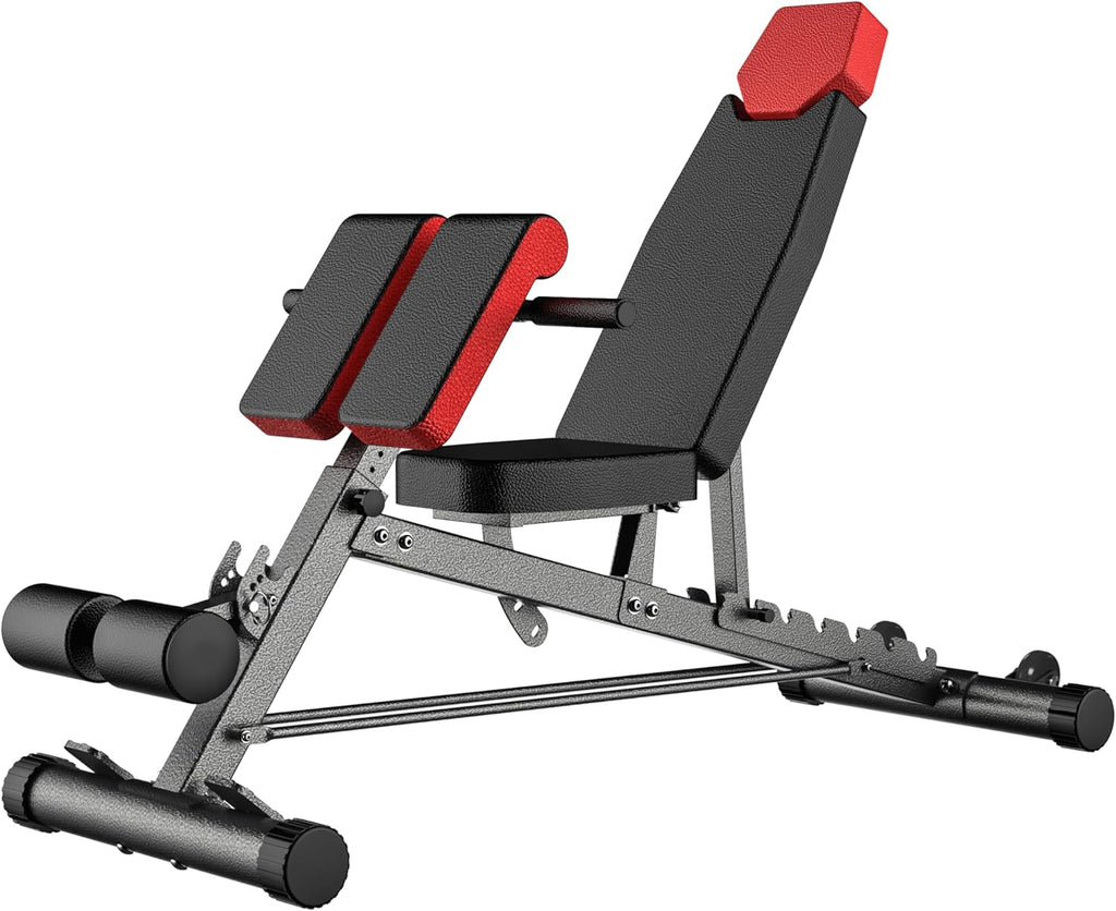 Ultimate All-in-One Multi-Functional Weight Bench for Complete Body Workout – Hyper Back Extension, Roman Chair, Adjustable Ab Sit-Up, Incline/Decline, and Flat Bench