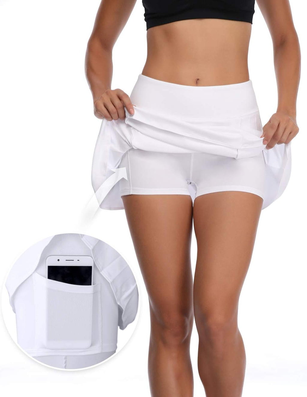 Lightweight Pleated Women's Tennis Skirt with Pockets - Perfect for Golf, Running & Yoga