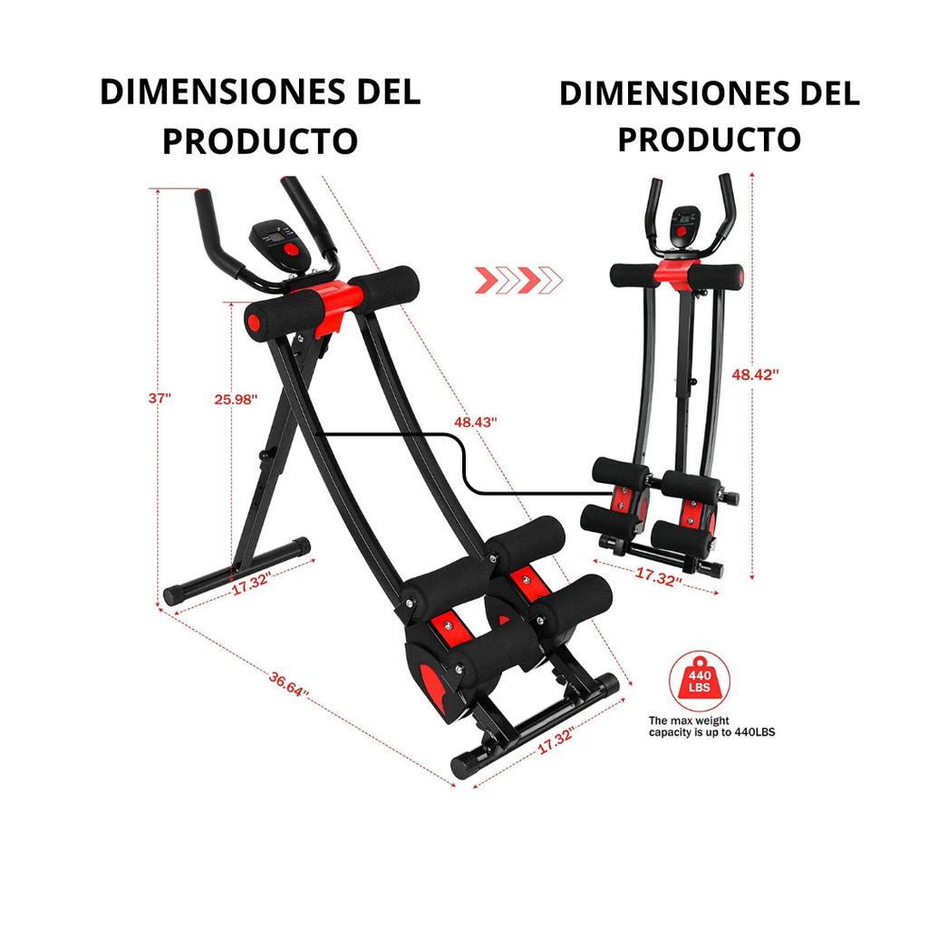 Máquina abdominal definitiva: entrenador abdominal para mujeres en casa - Equipo de entrenamiento eficaz para fortalecer el tronco.