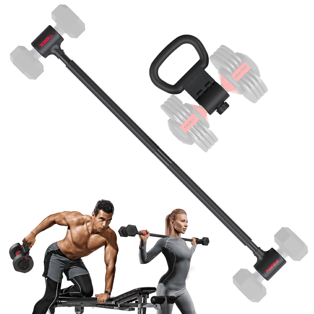 Transform Your Workout: X-Bell System Dumbbell to Barbell Converter - Versatile Curl Bar, Macebell & Kettlebell Handle