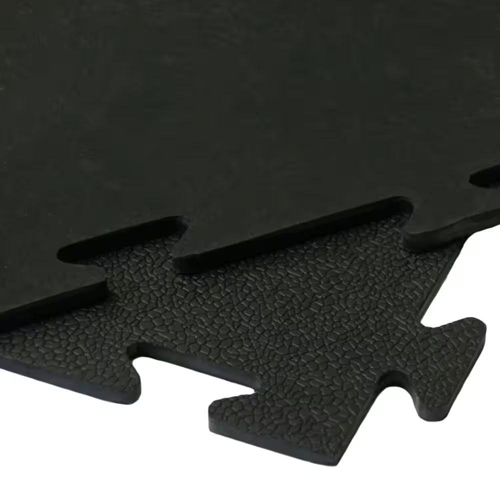 Armor-Lock Interlocking Rubber Tiles - 3/8" Thick, 20" x 20" - 16-Pack for 44 Sq. Ft. of Durable Fitness Flooring